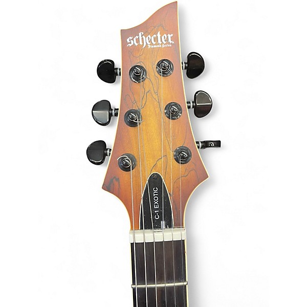Used Schecter Guitar Research C1 exotic spalted burst Solid Body Electric Guitar