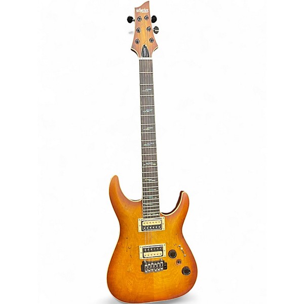 Used Schecter Guitar Research C1 exotic spalted burst Solid Body Electric Guitar