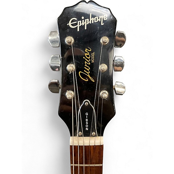 Used Epiphone Les Paul Junior DOUBLE CUTAWAY BLACK Solid Body Electric Guitar