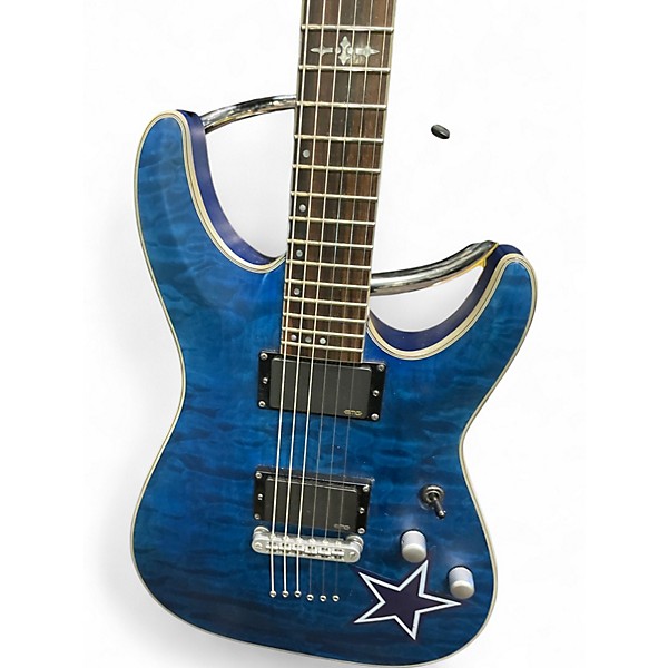 Used Schecter Guitar Research C1 Platinum Trans Blue Solid Body Electric Guitar