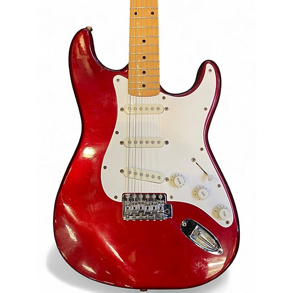Used Squier MADE IN KOREA STRATOCASTER Candy Apple Red Metallic Solid Body Electric Guitar
