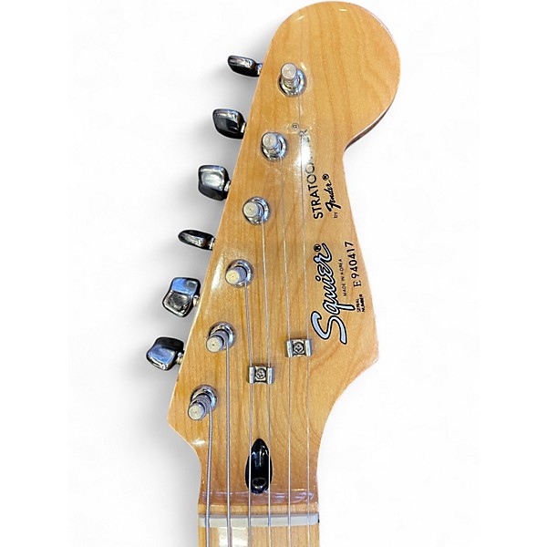 Used Squier MADE IN KOREA STRATOCASTER Candy Apple Red Metallic Solid Body Electric Guitar