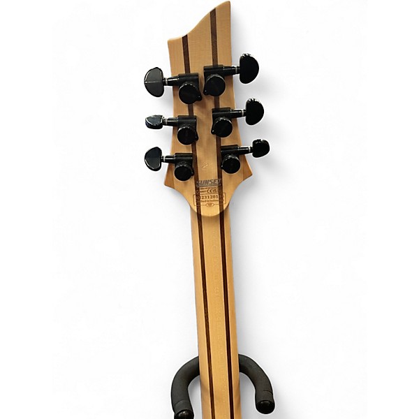 Used Schecter Guitar Research Sunset Triad Black Solid Body Electric Guitar