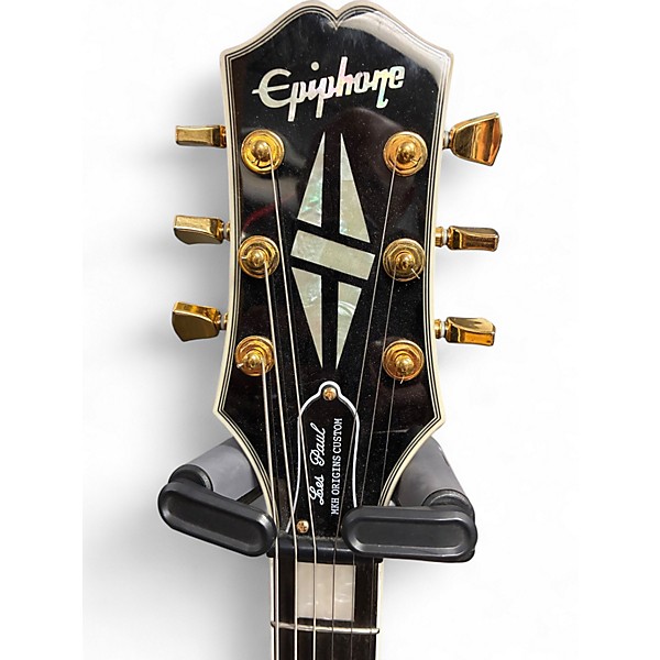 Used 2022 Epiphone LES PAUL CUSTOM MKH ORIGINS BLACK W/CASE Solid Body Electric Guitar