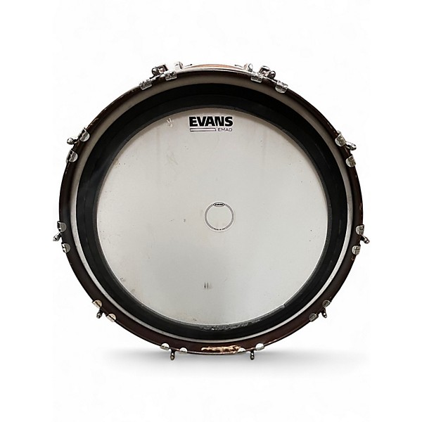 Used SJC Drums 3 Piece Custom Drums Orange Sparkle Drum Kit