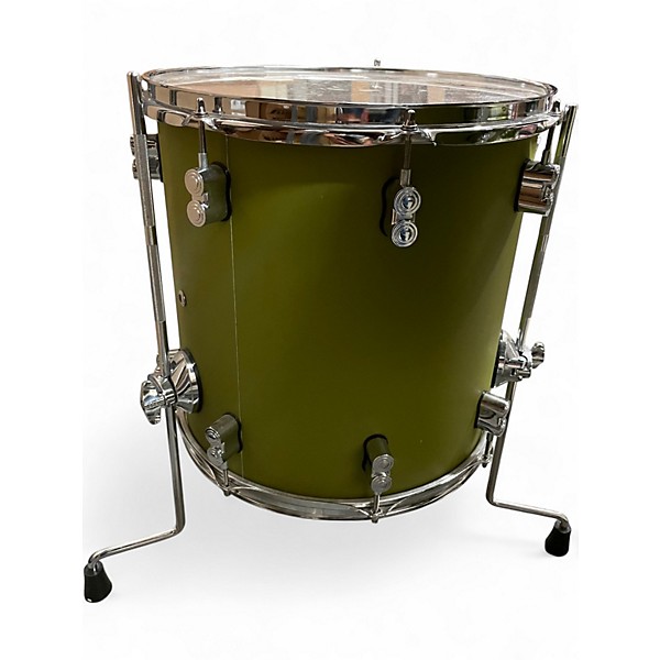 Used PDP by DW 4 Piece Concept Maple Bop Satin Olive Drum Kit