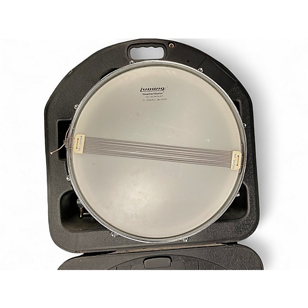 Used 1970s Ludwig 14X5.5 Acrolite Snare Classic White Drum