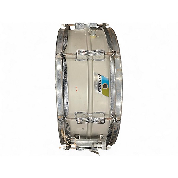 Used 1970s Ludwig 14X5.5 Acrolite Snare Classic White Drum