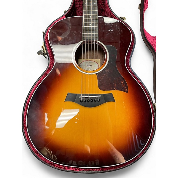 Used Taylor 214E DLX 2 Color Sunburst Acoustic Electric Guitar