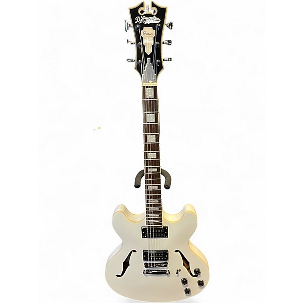 Used D'Angelico PREMIER PSDCSPWH White Hollow Body Electric Guitar
