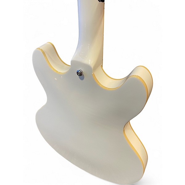Used D'Angelico PREMIER PSDCSPWH White Hollow Body Electric Guitar