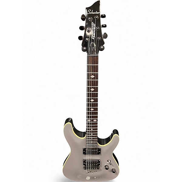 Used Schecter Guitar Research C1 Diamond Series Silver Sparkle Solid Body Electric Guitar