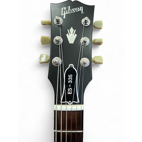 Used Gibson ES335 Custom Cherry Satin Hollow Body Electric Guitar