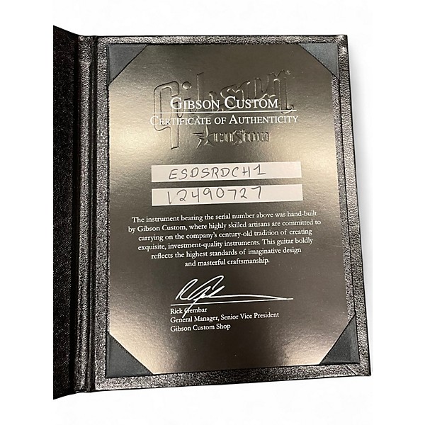 Used Gibson ES335 Custom Cherry Satin Hollow Body Electric Guitar