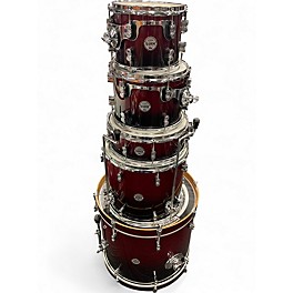 Used PDP by DW 5 Piece Concept Series Red Sparkle Drum Kit