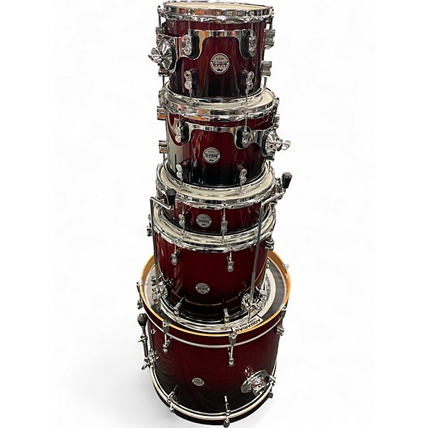 Used PDP by DW 5 Piece Concept Series Red Sparkle Drum Kit