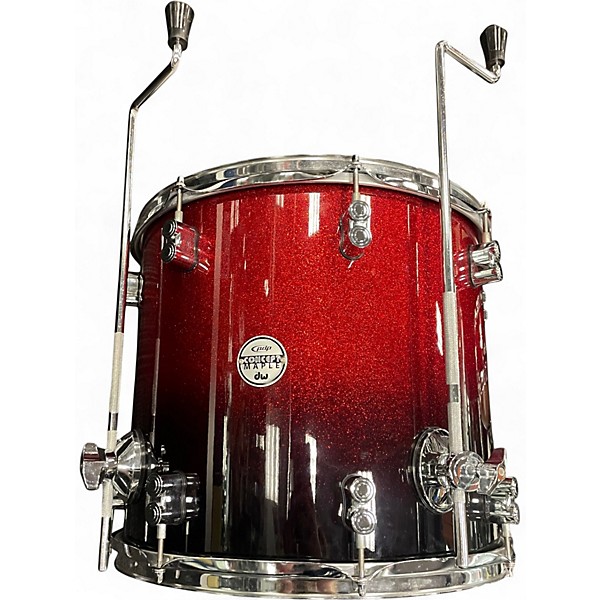 Used PDP by DW 5 Piece Concept Series Red Sparkle Drum Kit