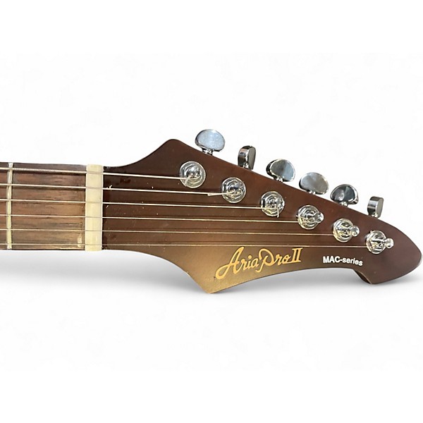 Used Aria Pro Ii Mac-series Natural mahogany Solid Body Electric Guitar