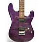 Used Schecter Guitar Research California Custom Elite Black Violet Solid Body Electric Guitar thumbnail