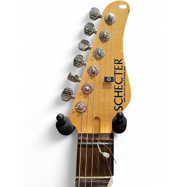 Used Schecter Guitar Research California Custom Elite Black Violet Solid Body Electric Guitar