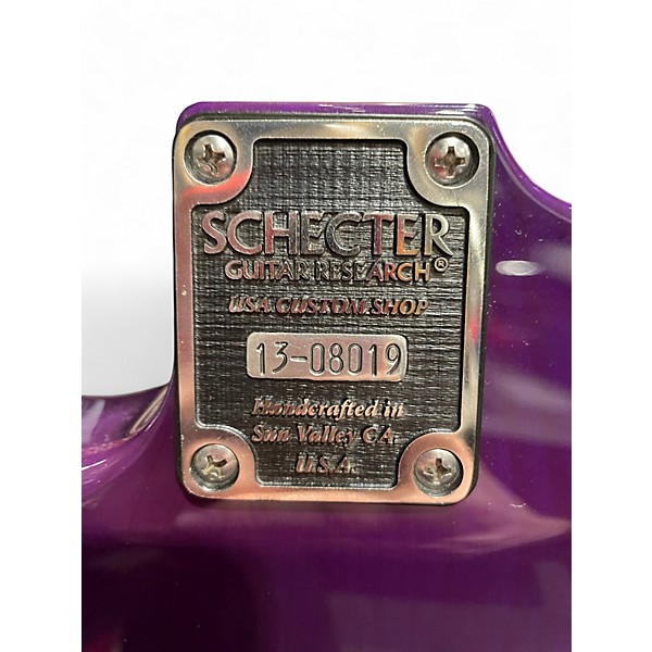 Used Schecter Guitar Research California Custom Elite Black Violet Solid Body Electric Guitar