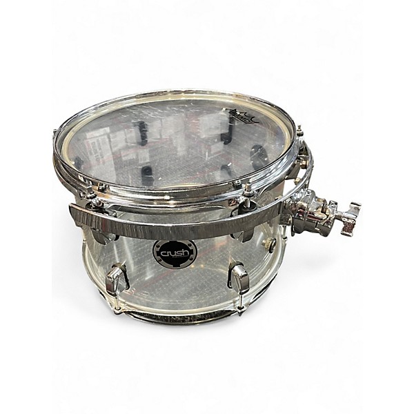 Used Crush Drums & Percussion 4 Piece Acrylic Series Clear Drum Kit