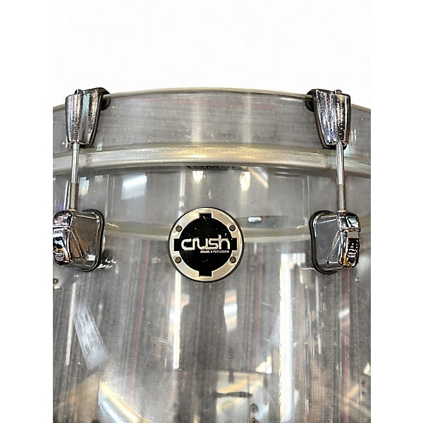 Used Crush Drums & Percussion 4 Piece Acrylic Series Clear Drum Kit