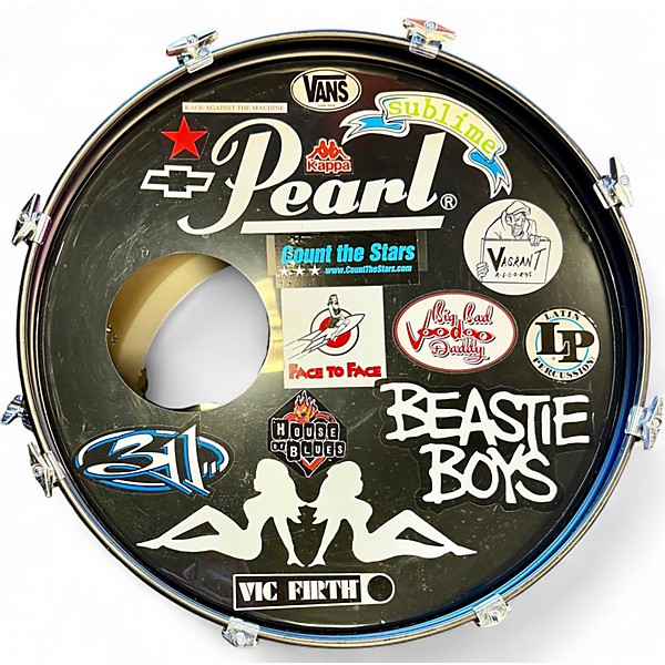 Used Pearl 5 Piece Export Black Drum Kit