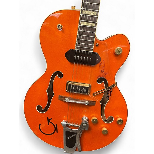 Used Gretsch Guitars G6120w Orange Hollow Body Electric Guitar