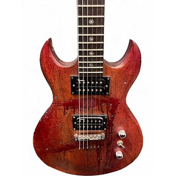 Used Washburn SI60 Scott Ian Murder Weapon Blood Splatter Solid Body Electric Guitar