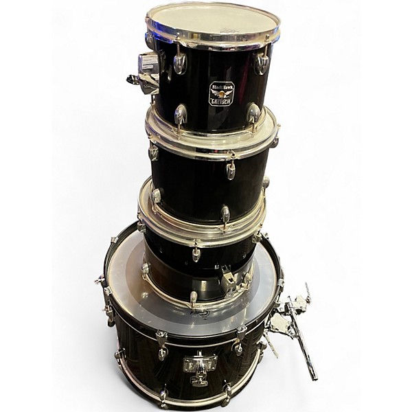 Used Gretsch Drums 4 Piece black hawk Black Drum Kit