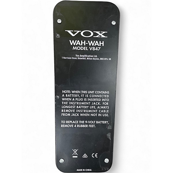 Used VOX V847 Reissue Wah Effect Pedal