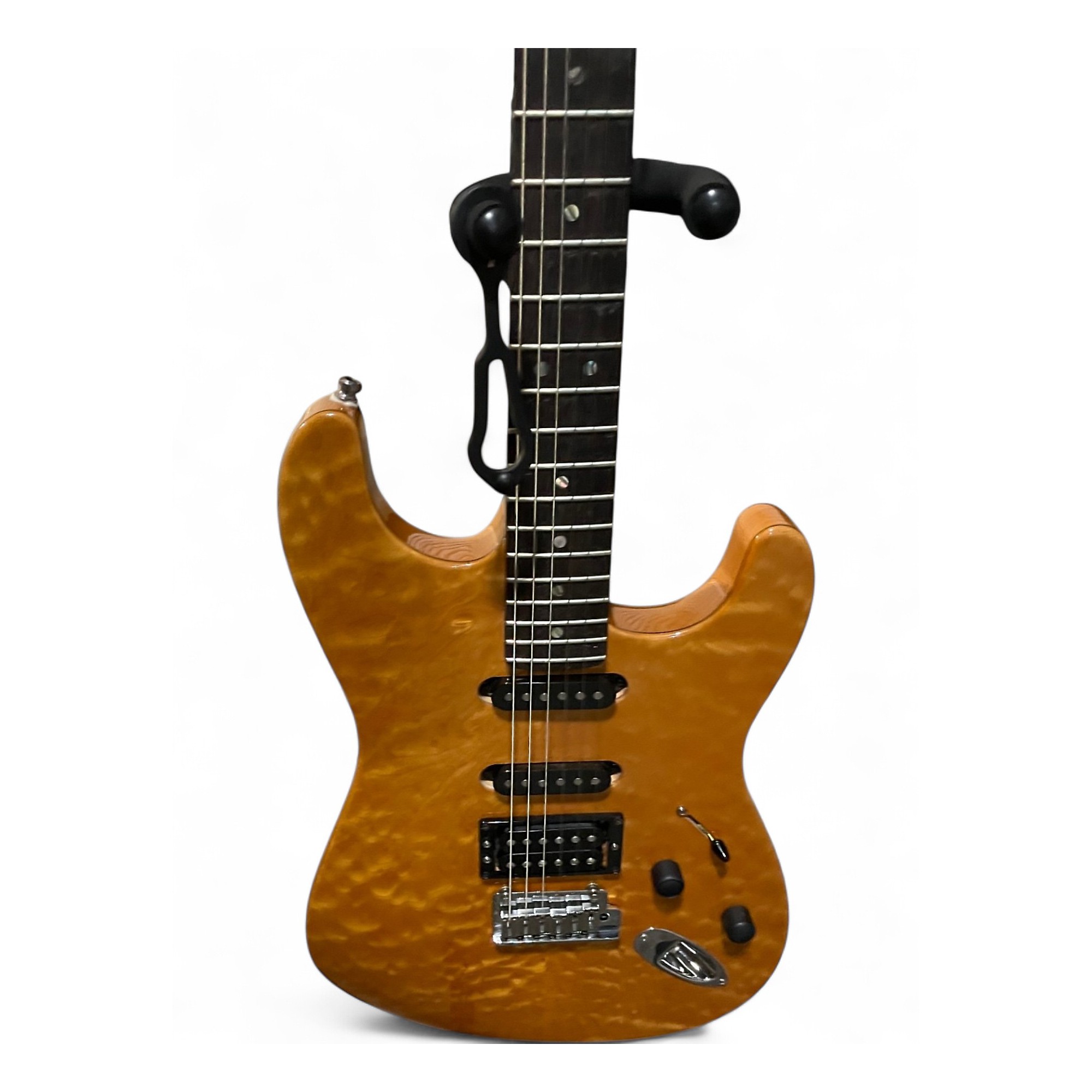 Used Fender AMERICAN DELUXE STRATOCASTER QMT HSS Amber Solid Body