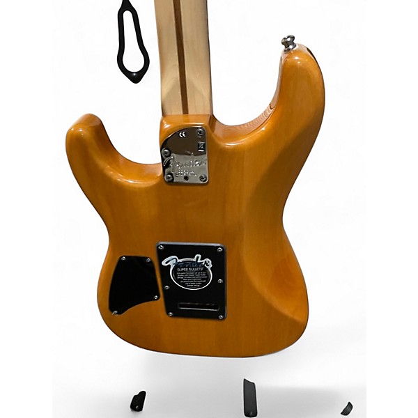 Used Fender AMERICAN DELUXE STRATOCASTER QMT HSS Amber Solid Body Electric Guitar