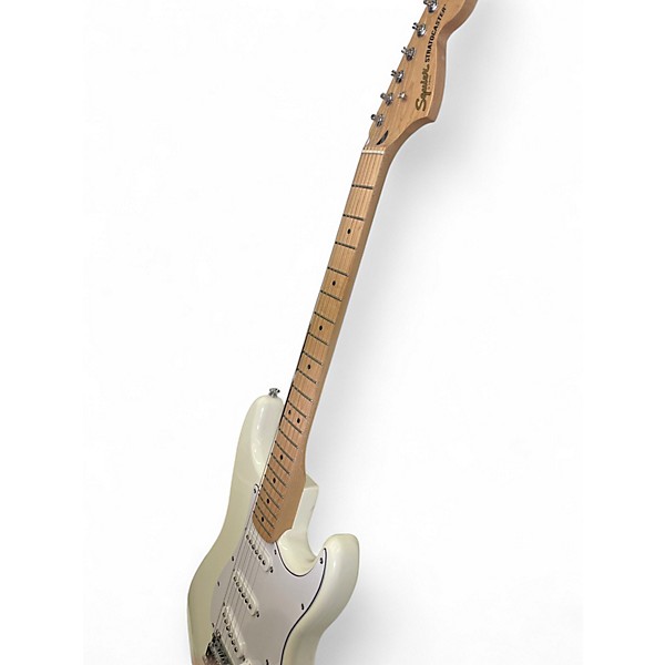 Used Squier Standard Stratocaster White Solid Body Electric Guitar