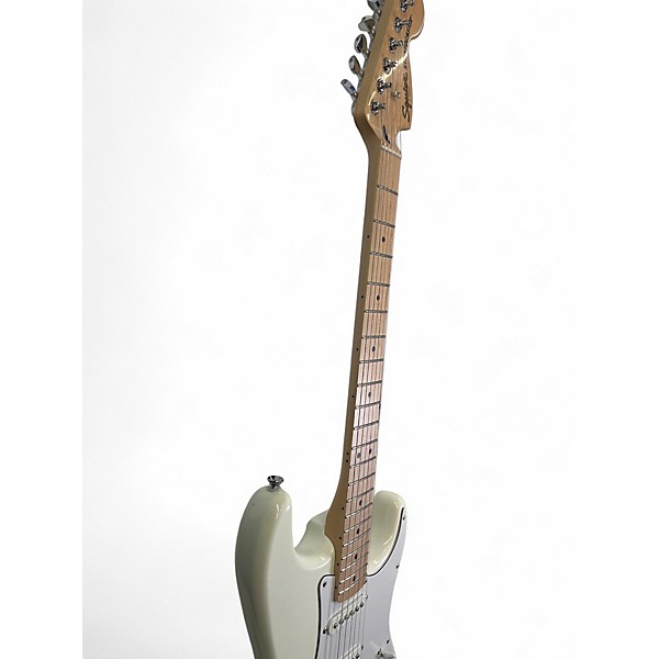 Used Squier Standard Stratocaster White Solid Body Electric Guitar
