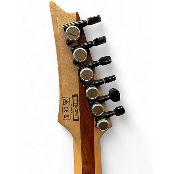 Used Ibanez RGAIX6FM Trans Black Solid Body Electric Guitar