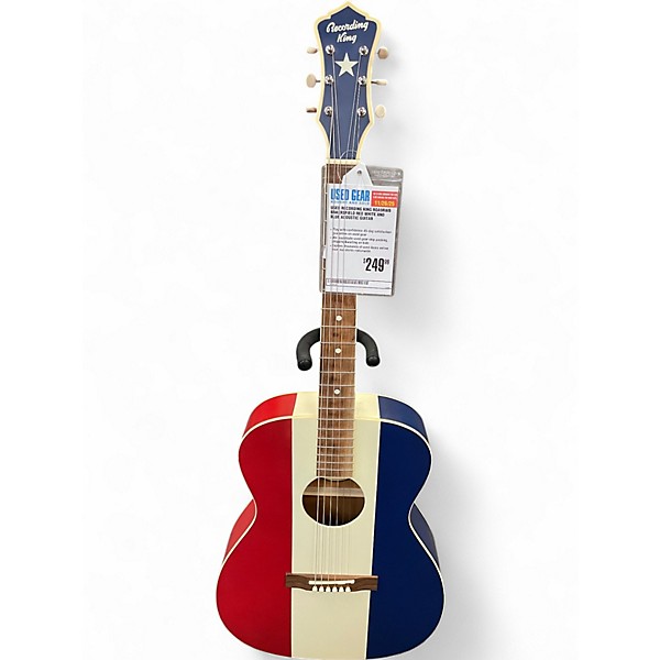 Used Recording King ROA9RWB Bakersfield Red White and Blue Acoustic Guitar