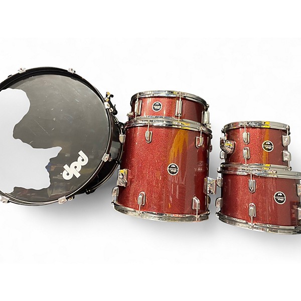 Used PDP by DW 5 Piece Center Stage Red Drum Kit