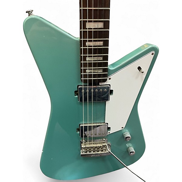 Used Sterling by Music Man Mariposa Turqoise Solid Body Electric Guitar