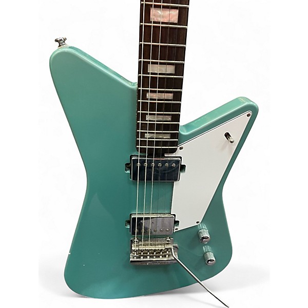 Used Sterling by Music Man Mariposa Turqoise Solid Body Electric Guitar