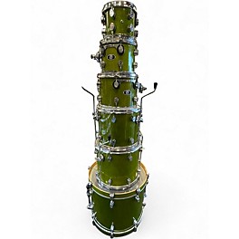 Used PDP by DW 6 Piece X7 GREEN METALLIC Drum Kit