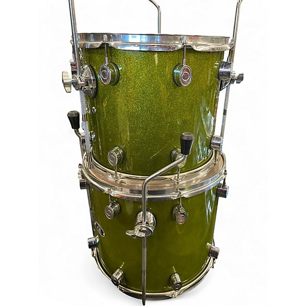 Used PDP by DW 6 Piece X7 GREEN METALLIC Drum Kit
