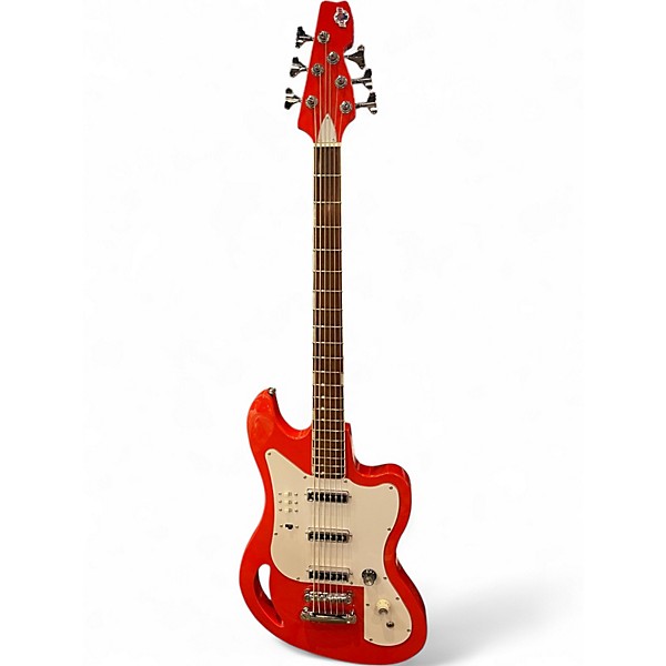 Used Eastwood TB64 STANDARD Fiesta Red Electric Bass Guitar