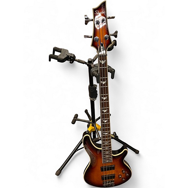 Used Schecter Guitar Research Omen Extreme 4 String Vintage Sunburst Electric Bass Guitar