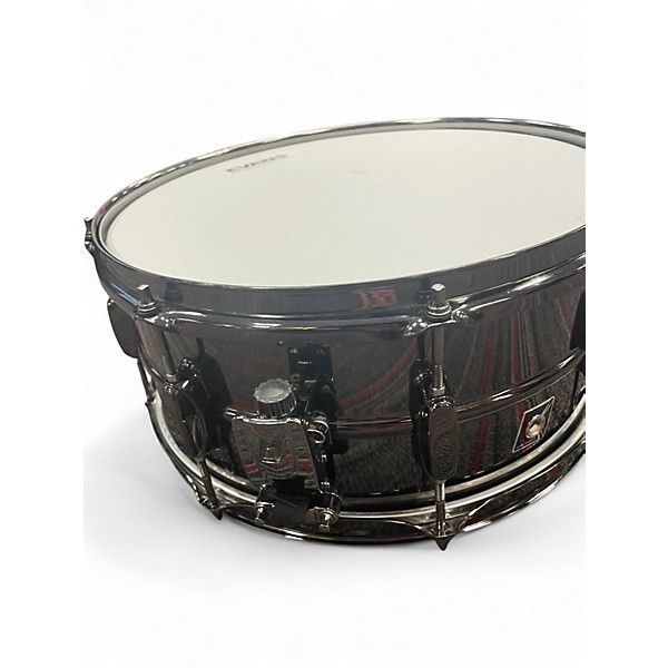 Used TAMA 14X6.5 Metalworks Steel Snare Drum  Black Drum