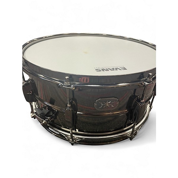 Used TAMA 14X6.5 Metalworks Steel Snare Drum  Black Drum