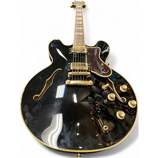 Used 2021 Epiphone Sheraton II Black Gloss Hollow Body Electric Guitar