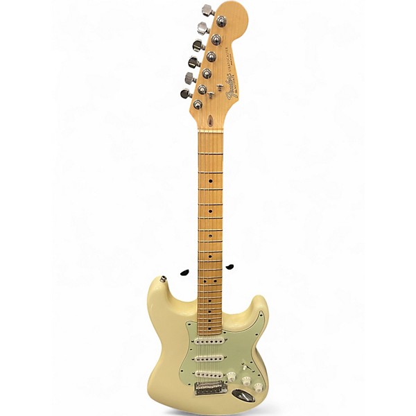Used 1993 Fender American Standard Stratocaster Olympic Pearl Solid Body Electric Guitar