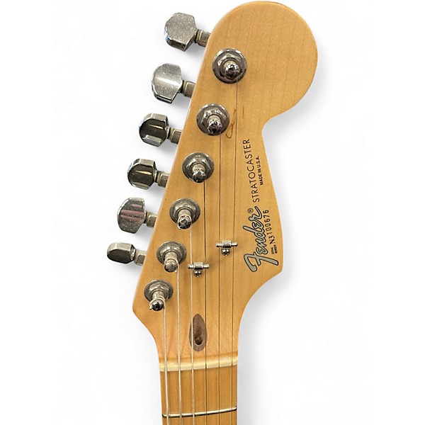 Used 1993 Fender American Standard Stratocaster Olympic Pearl Solid Body Electric Guitar